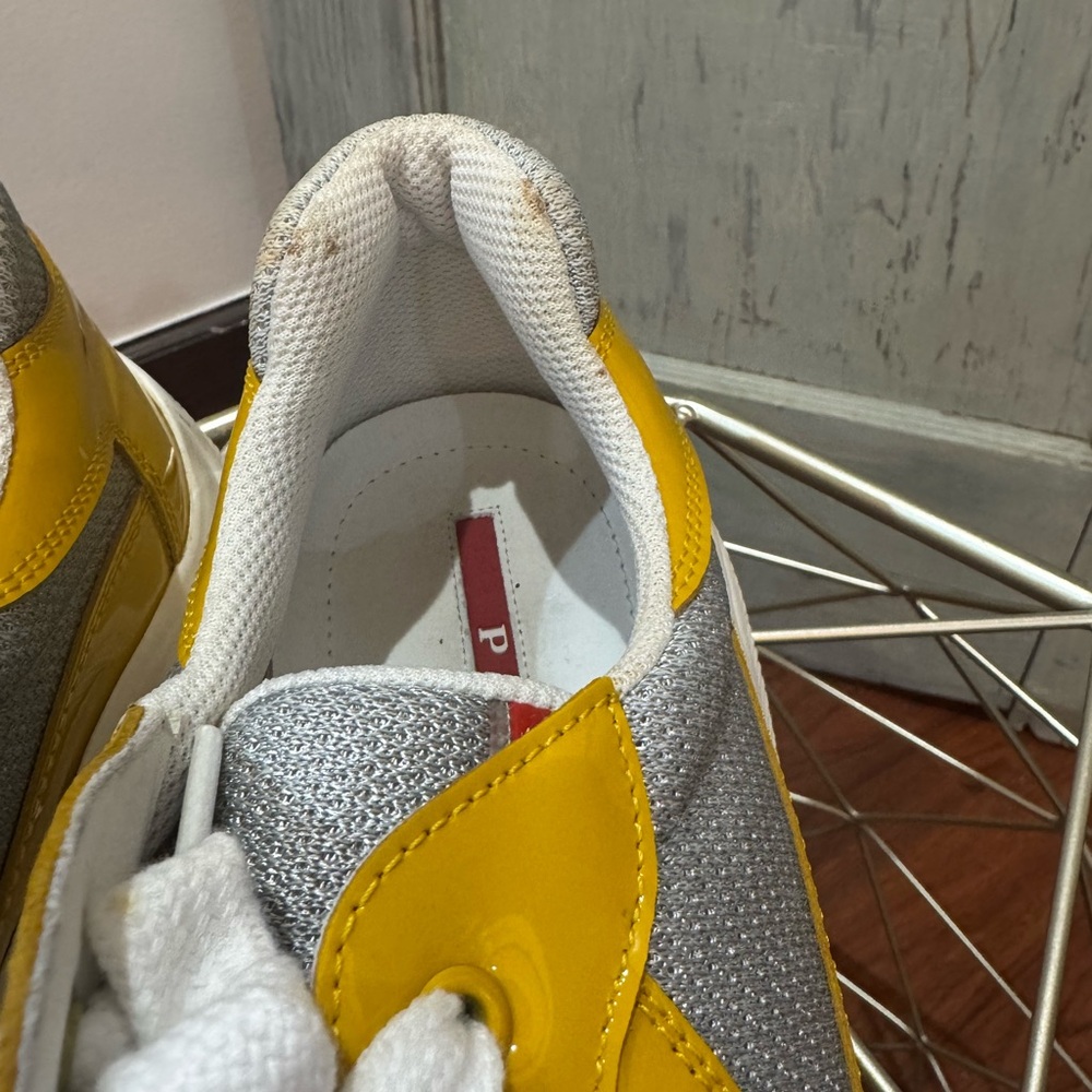 Yellow and Gray Prada Sneaker size 9 - Picture 7 of 16